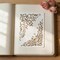 A4 Floral Edge Stencil for Painting, Reusable Vintage Frame Background Template for Wood Wall Furniture Scrapbook Canvas DIY Crafts, 8.3 x 11.7 Inch
